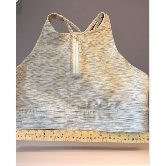 Lululemon Energy Bra High-Neck Longline Zip Size 12 - Picture 9 of 10